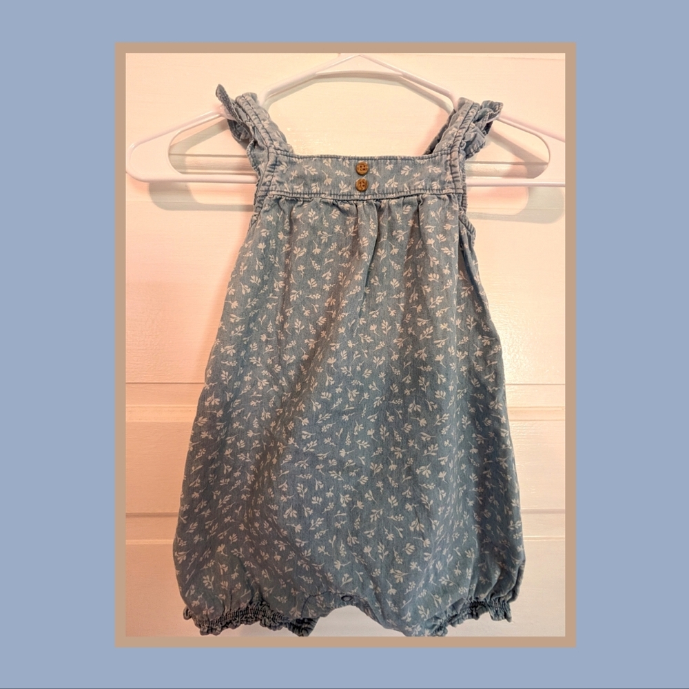 Floral Chambray Romper